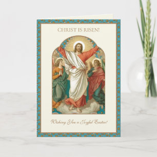 Cartão De Festividades Páscoa Religiosa Ressurreição Jesus Cristão Holi