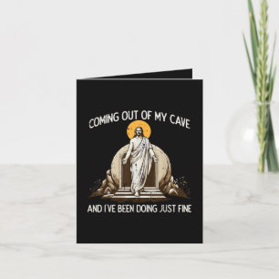 Cartão De Festividades Páscoa Saindo da Minha Caverna Jesus