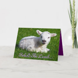 Cartão De Festividades Páscoa Segure a placa de feriado da lâmpada