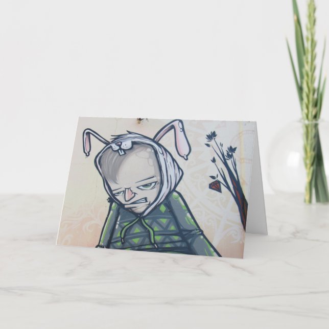 Cartão De Festividades páscoa surreal feliz (Frente)