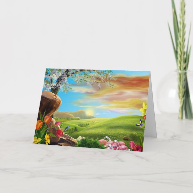 Cartão De Festividades páscoa-vale (Frente)