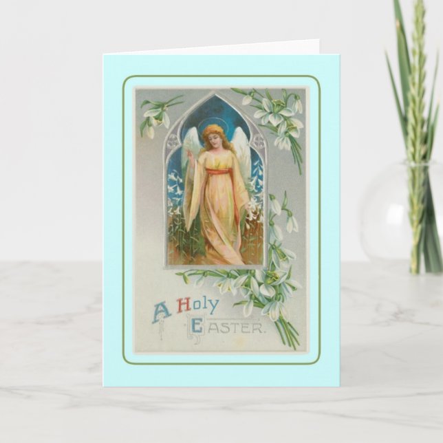 Cartão De Festividades Páscoa Vintage (Frente)