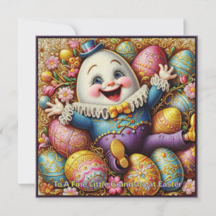 Cartão De Festividades Páscoa Vintage ~FINO NETO ~ Humpty Dumpty~