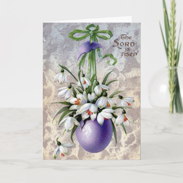 Cartão De Festividades Páscoa vitoriana (Frente)