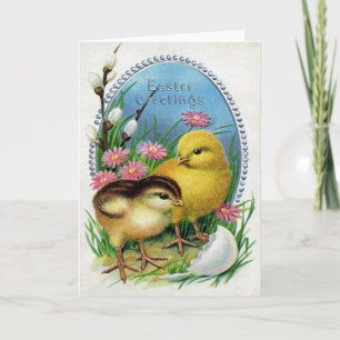 Cartão De Festividades Páscoa vitoriana