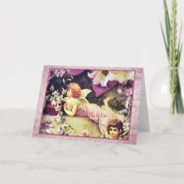 Cartão De Festividades Páscoas e Ângulos (Frente)