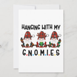 Cartão De Festividades passando o natal com meus gnomos