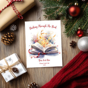 Cartão De Festividades Passando Pelo Livro