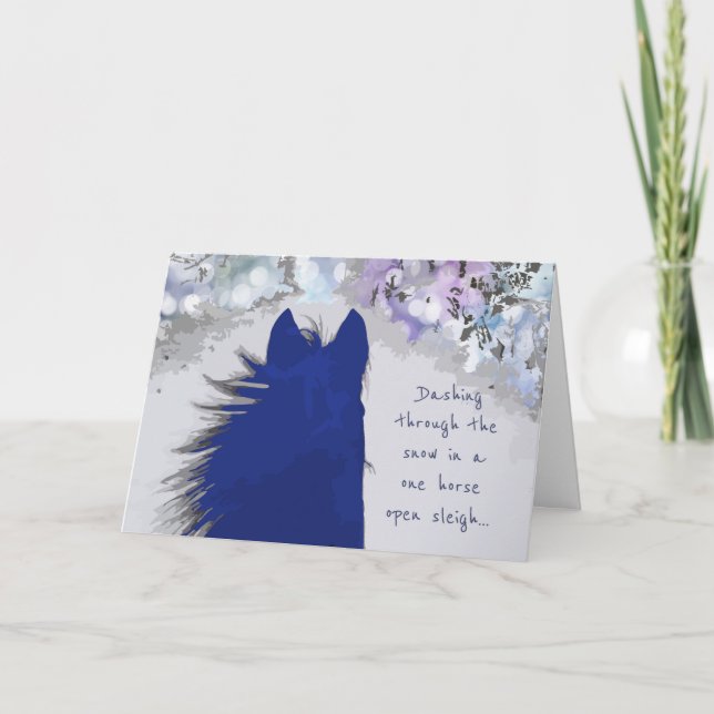 Cartão De Festividades Passando pelos desejos de Natal abençoados pela ne (Frente)