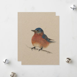 Cartão De Festividades Pássaro Azul Feriado