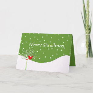 Cartão De Festividades Pássaro de Natal - Com a sua Dentro de Fotografia