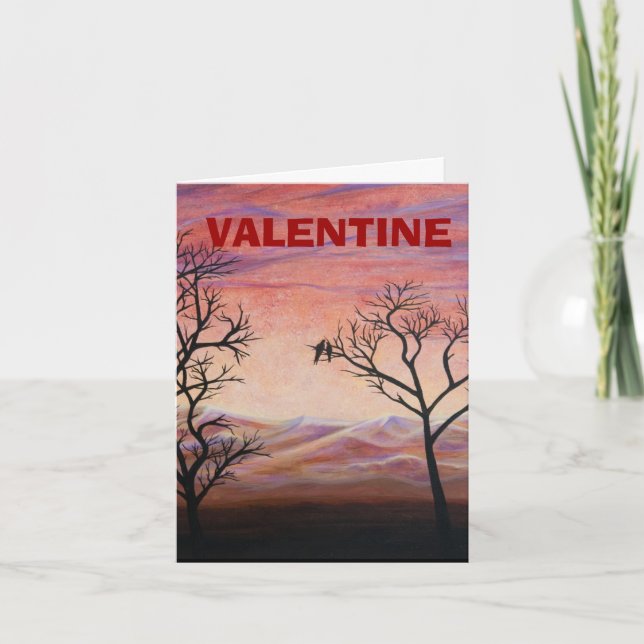 Cartão De Festividades Pássaros do amor (Frente)
