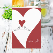 Pássaros Personalizados Simples Modernos no Amor C