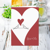 Pássaros Simples Personalizados Modernos em Amor C