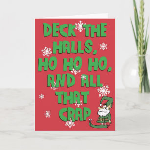 Cartão De Festividades Passe os corredores, Ho Ho Ho, e...