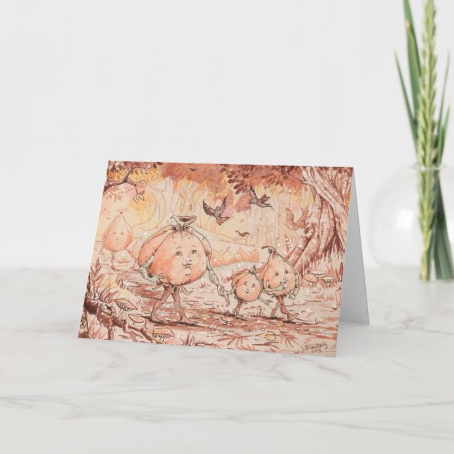 Cartão De Festividades Passeio da Abóbora (Frente)