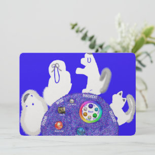 Cartão De Festividades Passover Pesach Seder Mesa com Animais