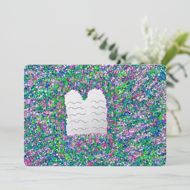 Cartão De Festividades Pasta de Passagem - Dez Mandamentos (Em pé/Frente)