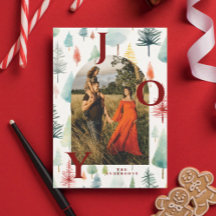 Pastel Christmas Trees Arch Photo Red Joy 