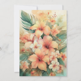 Cartão De Festividades Pastel Hibiscus