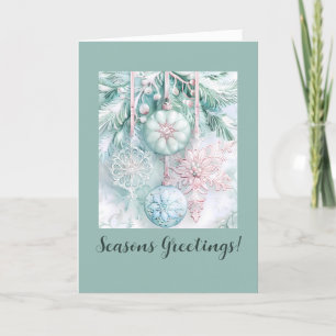 Cartão De Festividades Pastel Joys of the Season Folded Card