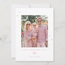 Cartão De Festividades Pastel Love Hearts Happy Valentines Day Photo Card