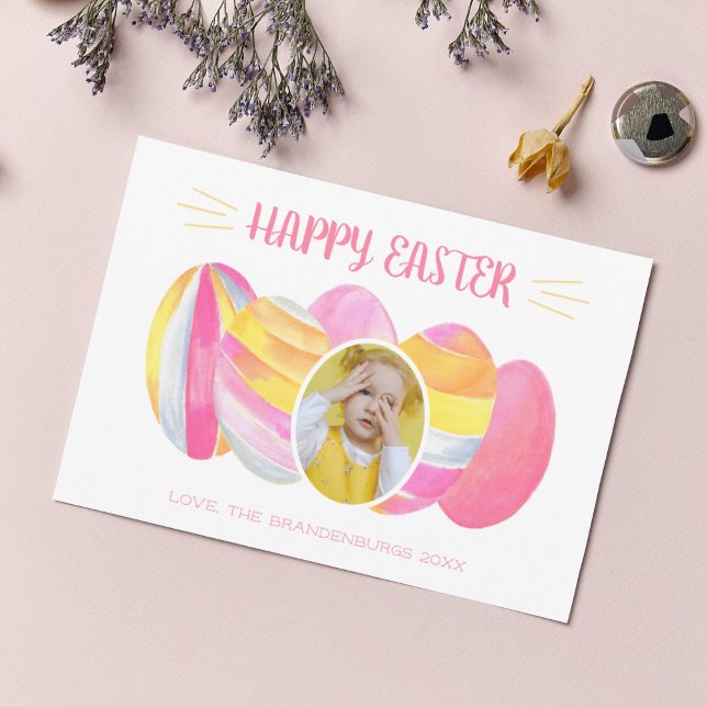 Cartão De Festividades Pastel Rainbow Easter Ovocolor (Criador carregado)