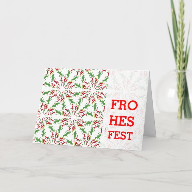 Cartão De Festividades Pastor Alemão de Natal (Frente)