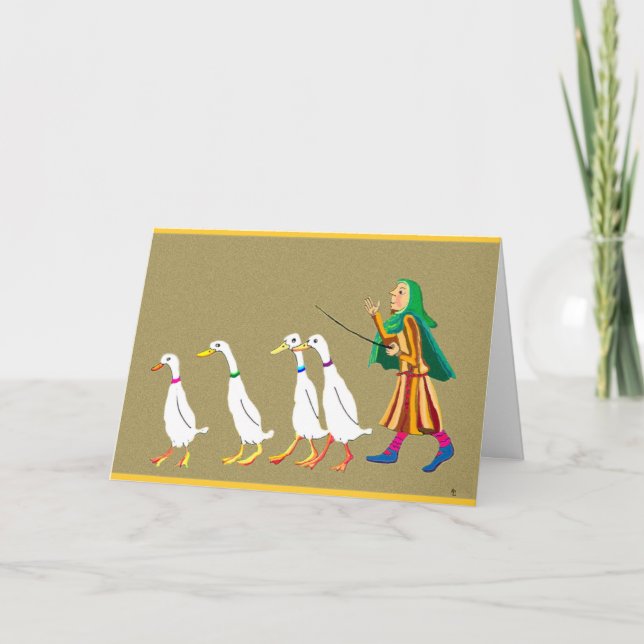 Cartão De Festividades Pastor de patos (Frente)