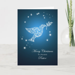 Cartão De Festividades Pastor, Dove of peace Christmas card