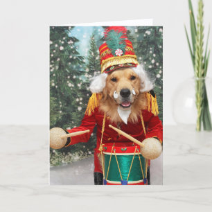 Cartão De Festividades Pastore Retriever Dourado Natal Festa do Menino Ba