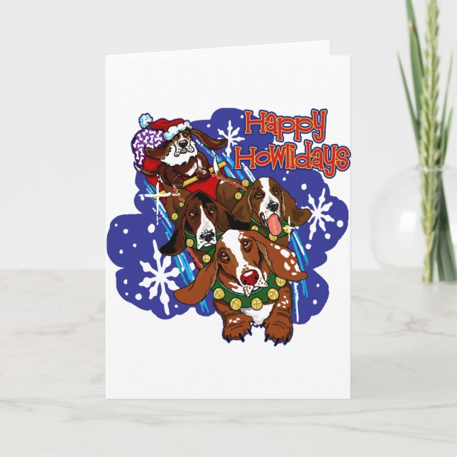 Cartão De Festividades Patas 2008 do papai noel (Frente)