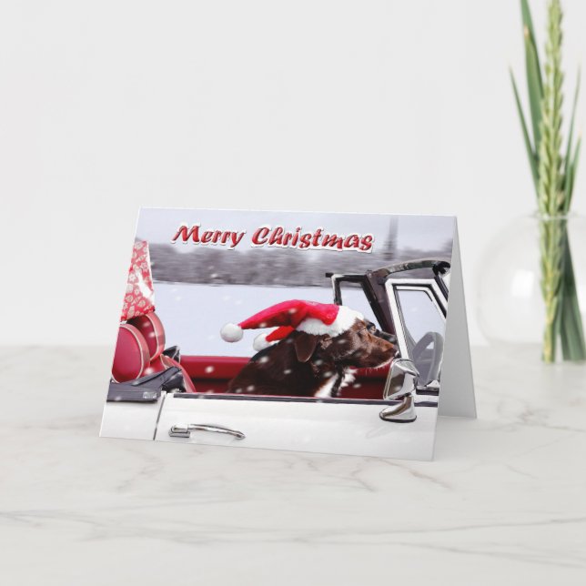 Cartão De Festividades Patas do papai noel em uma missão! (Frente)