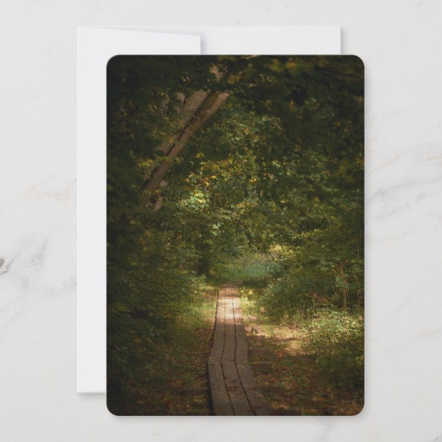 Cartão De Festividades Path through forest (Frente)