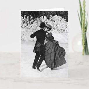 Cartão De Festividades Patinação no gelo