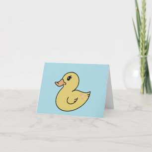 Cartão De Festividades Pato de borracha personalizável