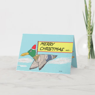 Cartão De Festividades Pato do Feliz Natal