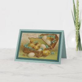 Cartão De Festividades Patos de Páscoa