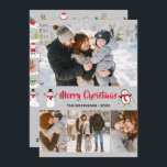 Cartão De Festividades Pátria de Natal Snowman Penguin 4 Foto<br><div class="desc">Cartão de Férias de Natal Snowman Penguin 4</div>