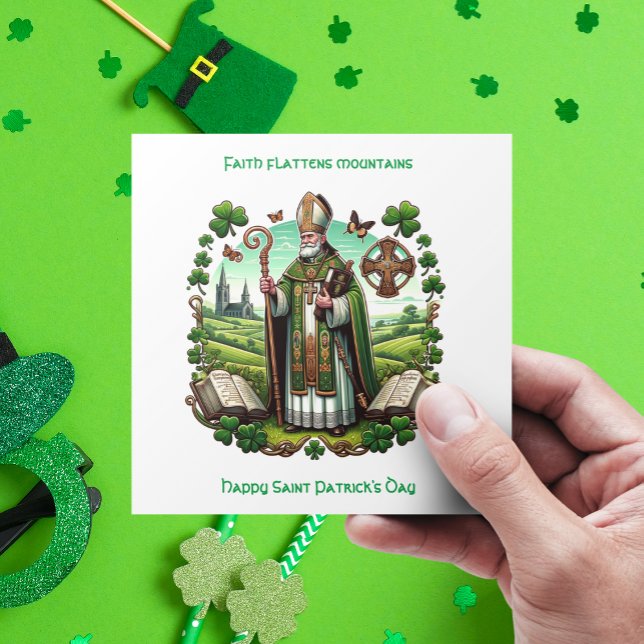 Cartão De Festividades Patrimônio Irlandês: Bispo Tradicional Saint Patri (Criador carregado)