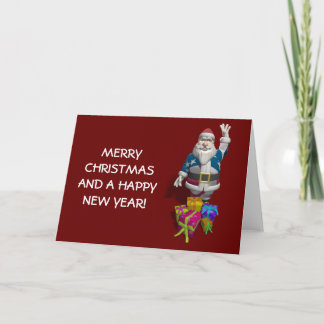 Cartão De Festividades Patriot Santa Claus dos EUA