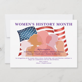 Cartão De Festividades Patriotic Women’s History Month Recognition