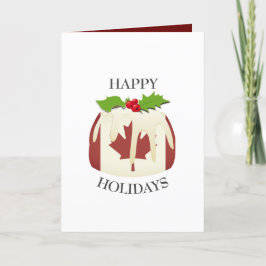 Cartão De Festividades Patriótico | CANADÁ | Pudim de Natal