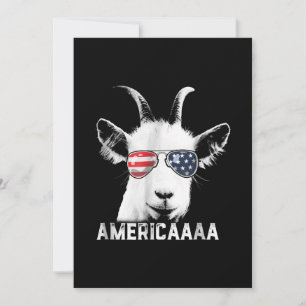 Cartão De Festividades Patriótico Goat Funny Goat America