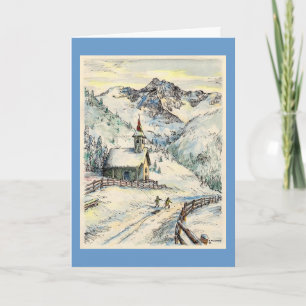 Cartão De Festividades Paul McGehee "Zallinger Chapel" Xmas Card (German)