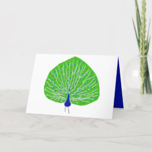 Cartão De Festividades Pavão brilhante moderno