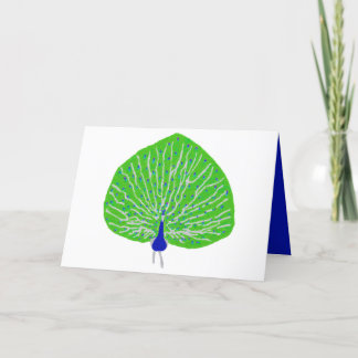 Cartão De Festividades Pavão brilhante moderno