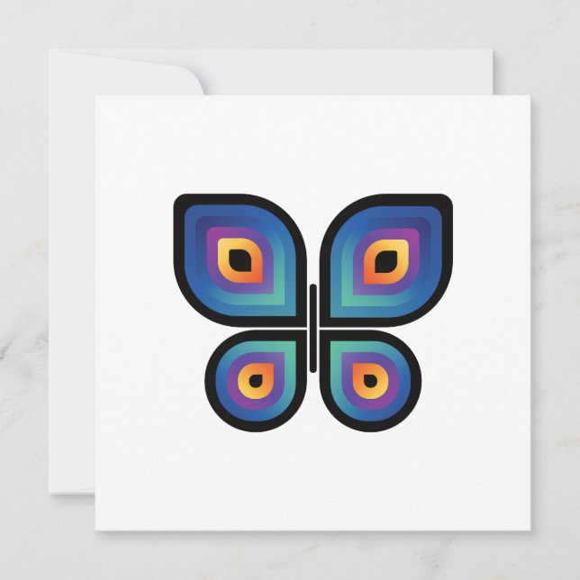 Cartão De Festividades Pavock Flame Butterfly (Frente)