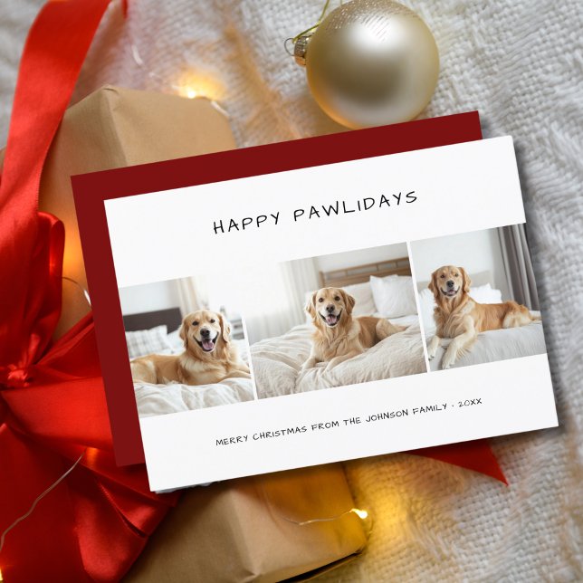 Cartão De Festividades Pawlidays Golder Retriver Pet Foto (Criador carregado)
