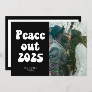 Cartão De Festividades Paz 2023 Retro Vintage Foto de Ano Novo Holida